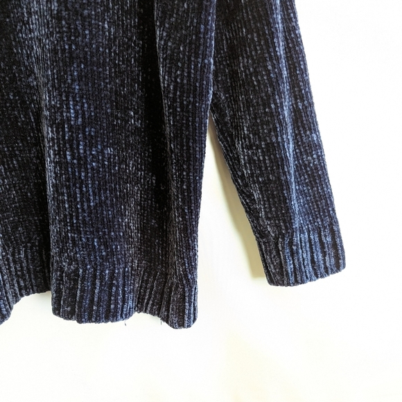 Orvis Scoop Neck Chenille Sweater XXL Navy Blue Super Soft Knit Plus Curvy - Picture 10 of 15